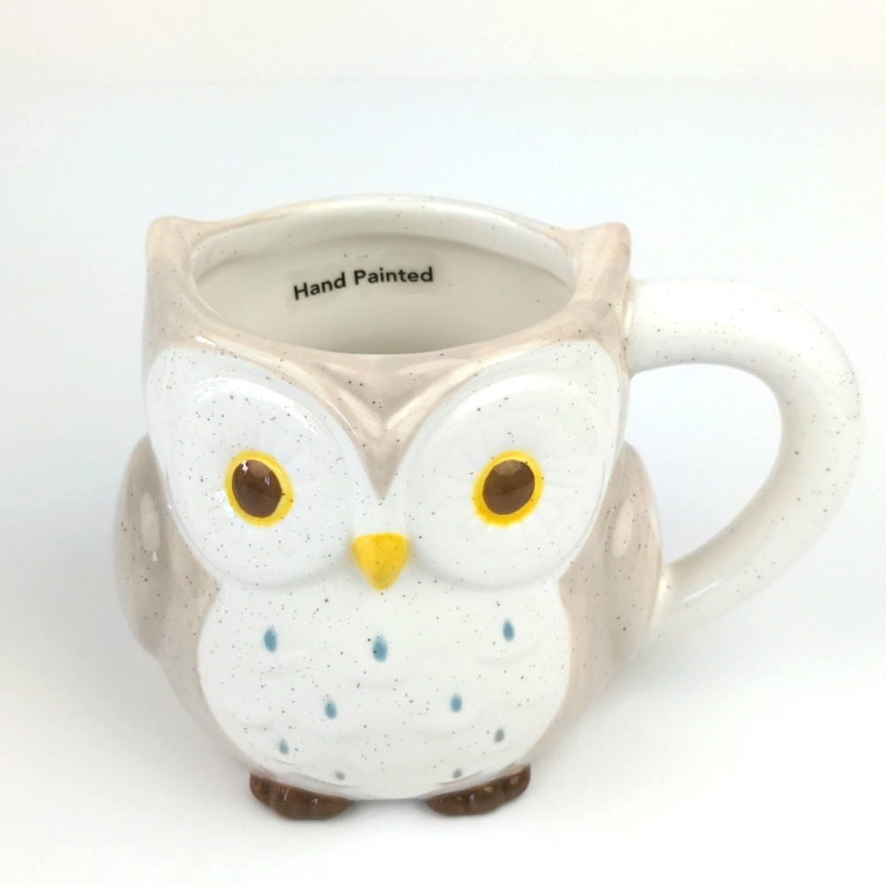 Hand Painted Ceramic Owl Mug